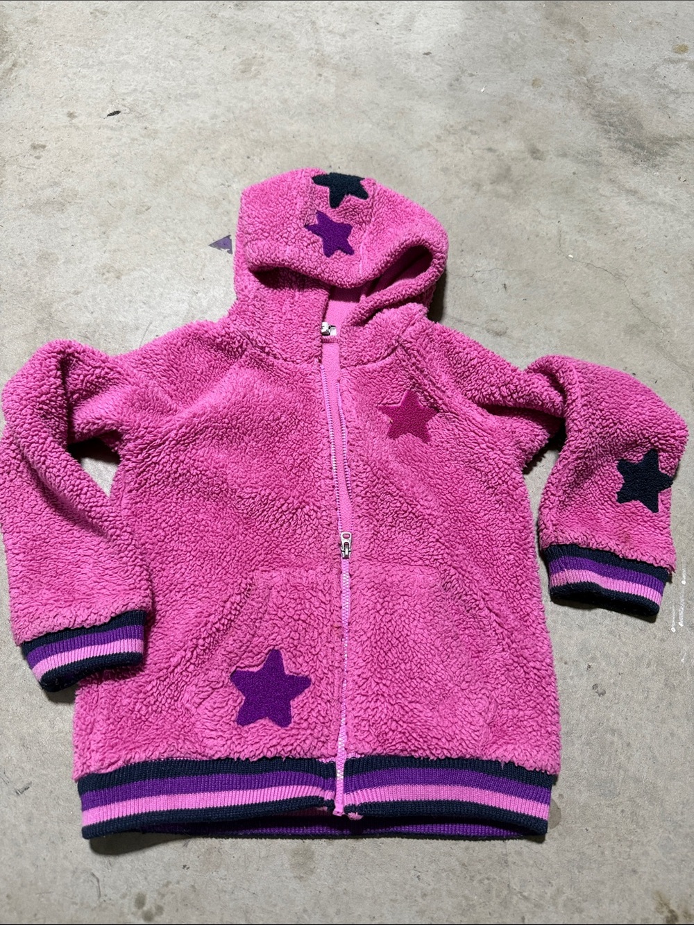 Splendid Girls Pink Sherpa Star Hoodie